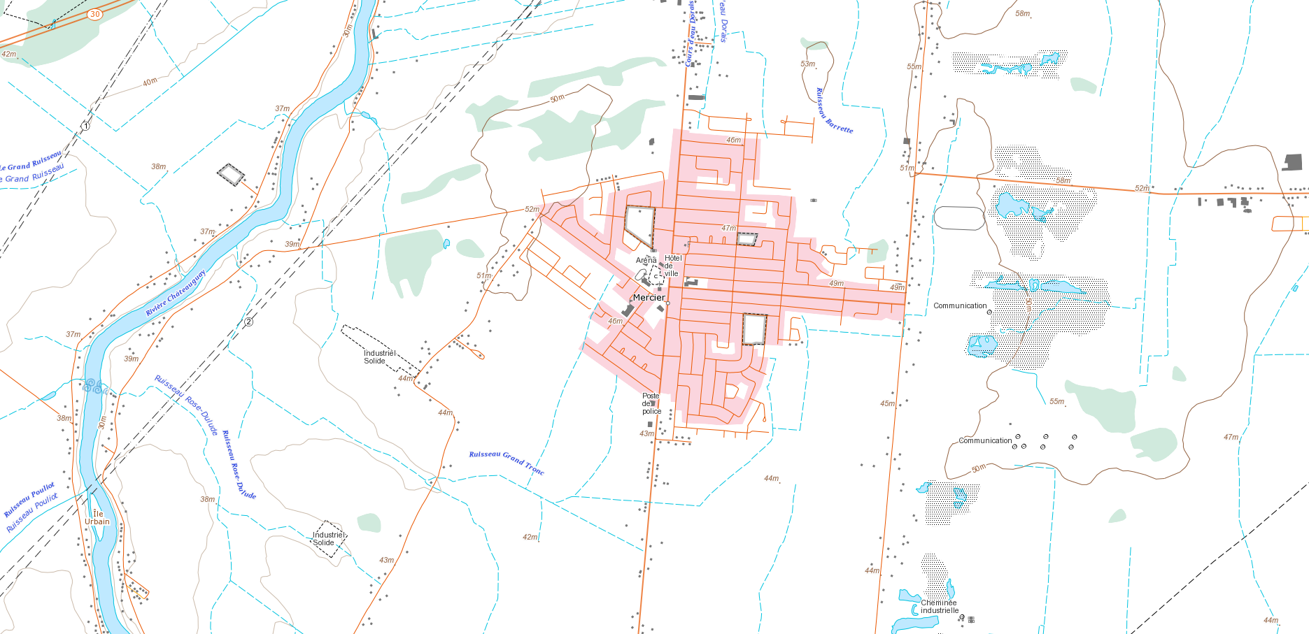 carte emplacements